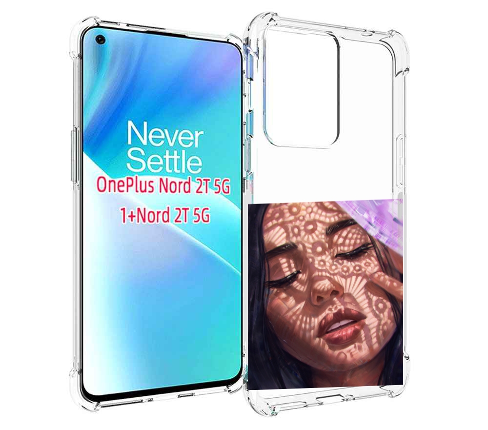 

Чехол MyPads девушка-под-кружевами женский для OnePlus Nord 2T, Прозрачный, Tocco