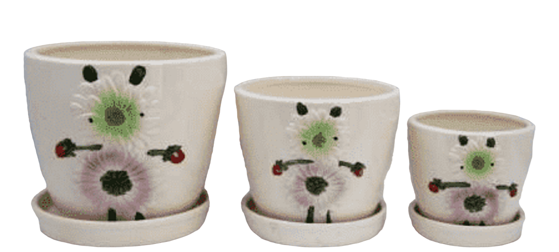 

Набор горшков (3шт) (d-15/13/10см) GP-47474