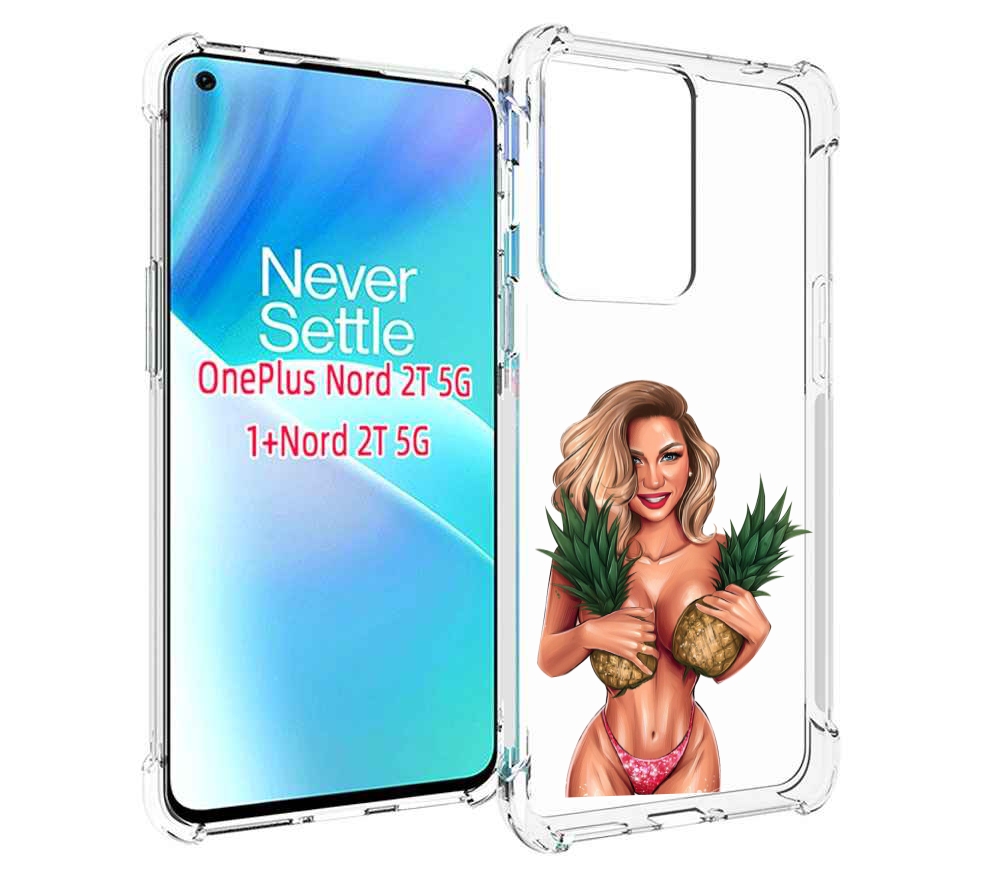

Чехол MyPads девушка-с-ананасами женский для OnePlus Nord 2T, Прозрачный, Tocco