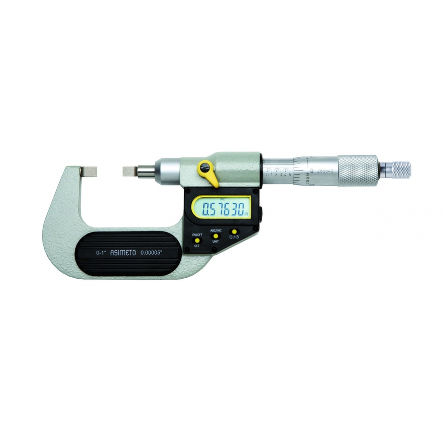 Микрометр ASIMETO 117-04-0 с ножевыми измерителями цифровой 0,001 мм 75-100 мм тип А