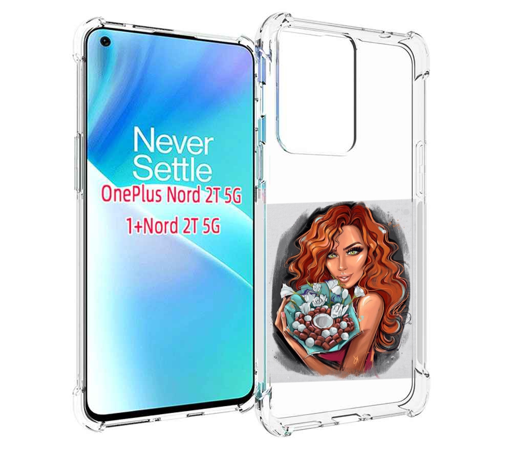 

Чехол MyPads девушка-с-кокосовым-букетом женский для OnePlus Nord 2T, Прозрачный, Tocco