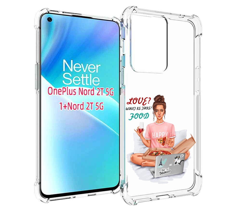 

Чехол MyPads девушка-с-ноутбуком женский для OnePlus Nord 2T, Прозрачный, Tocco