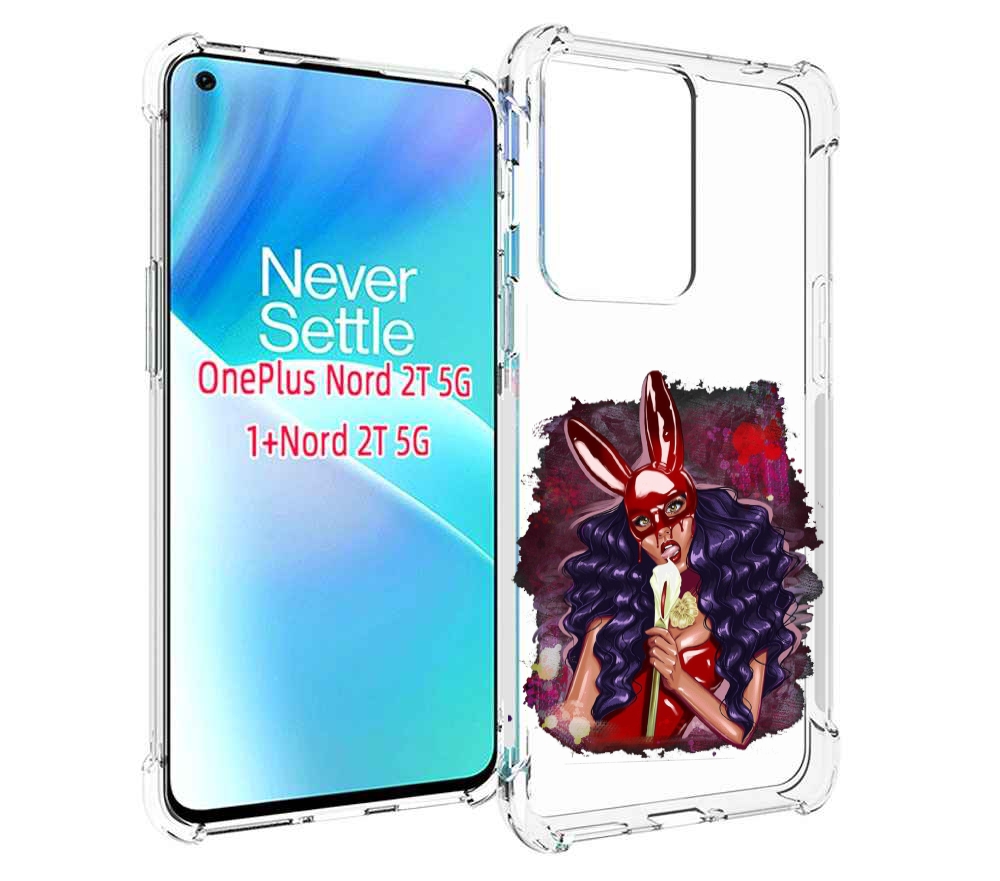 

Чехол MyPads девушка-с-текучей-маской женский для OnePlus Nord 2T, Прозрачный, Tocco