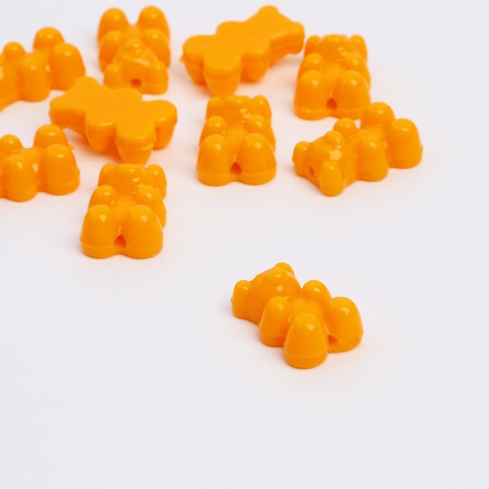 

Бусина Мишка мармеладный (набор 10шт), 1,8*1,2*0,8см, цвет оранжевый
