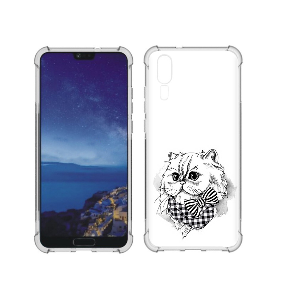 

Чехол MyPads Tocco для Huawei P20 нарисованная красивая кошечка (PT108006.52.503), Прозрачный, Tocco