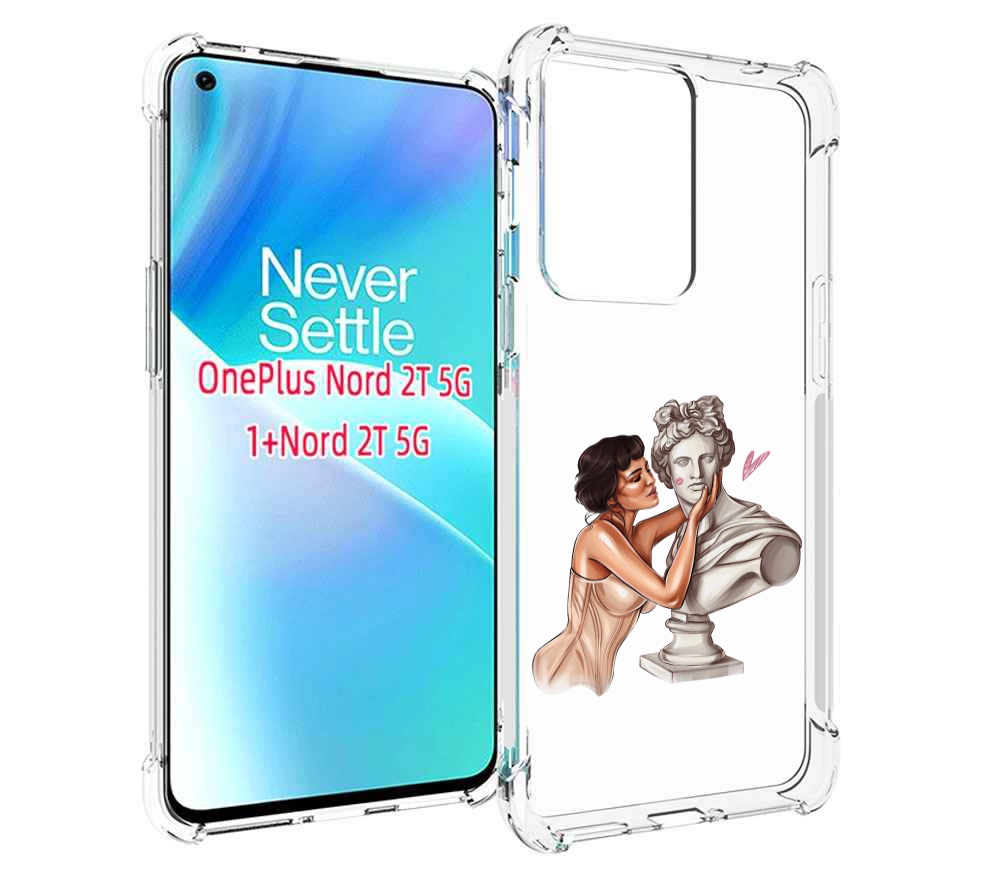 

Чехол MyPads девушка-со-статуей женский для OnePlus Nord 2T, Прозрачный, Tocco
