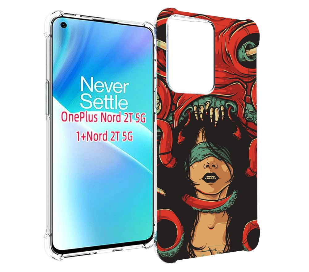 

Чехол MyPads девушку-съедает-осьминог для OnePlus Nord 2T, Прозрачный, Tocco