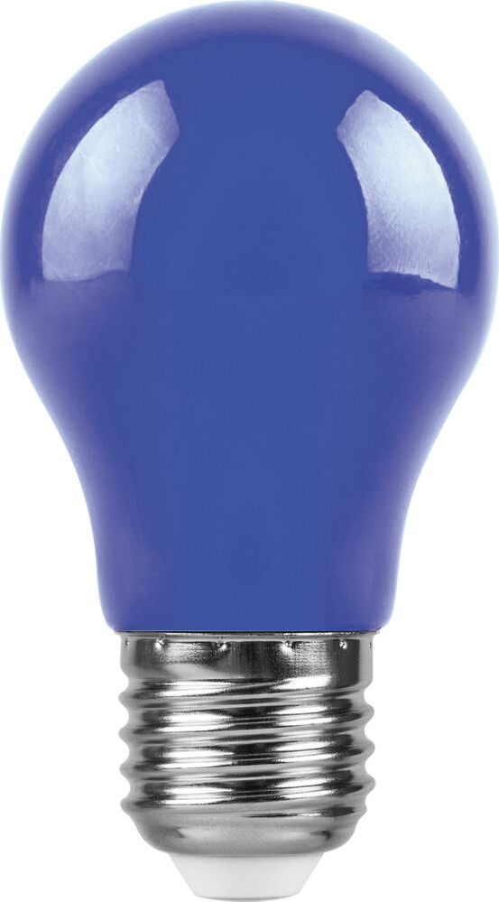 Лампочка светодиодная, FERON, LB-375, 25923, 230V, 3W, A50, E27, синий, упаковка 5 шт., LB-375 25923  - Купить