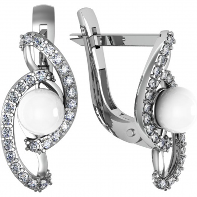 

Серьги из серебра с фианитом ПРИВОЛЖСКИЙ ЮВЕЛИР 371866-FA11ZM07, 371866-FA11ZM07