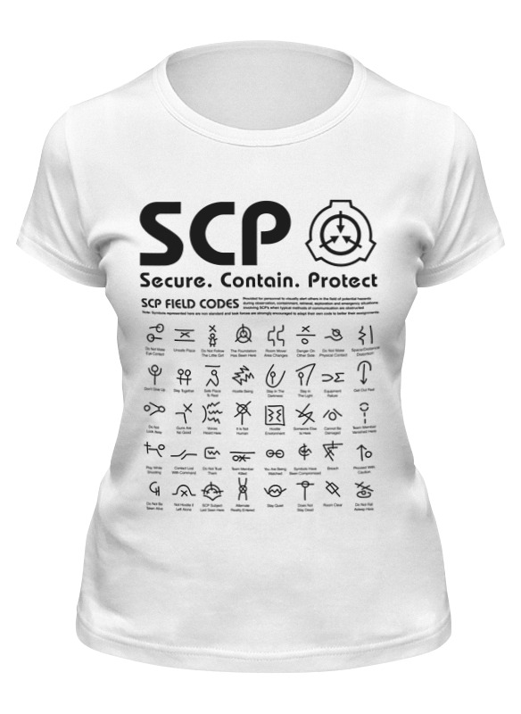 

Футболка женская Printio Scp foundation белая S, Белый, Scp foundation