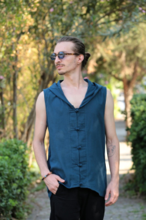 

Рубашка мужская Saman Butik 13975 синяя XL (доставка из-за рубежа), 13975