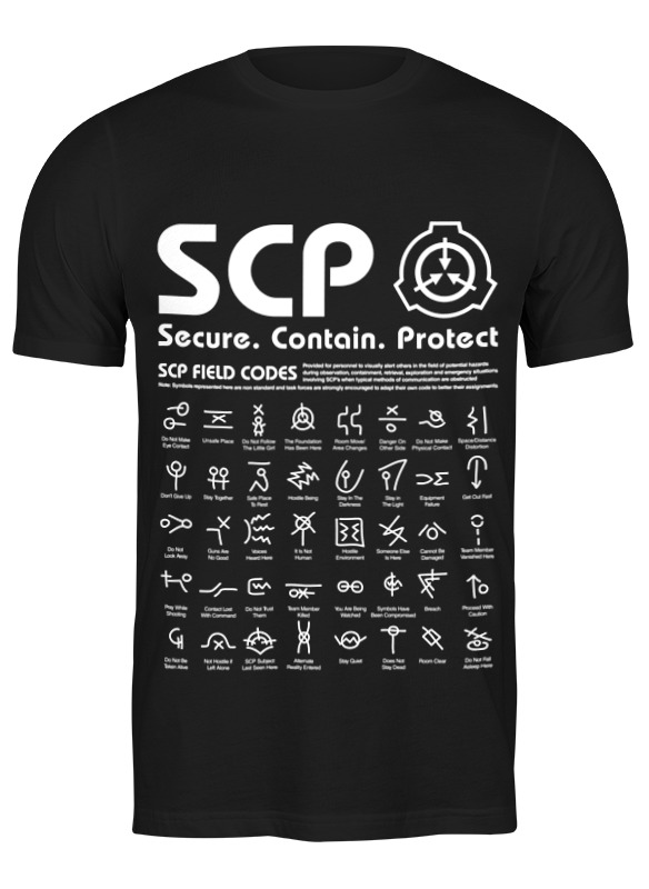 

Футболка мужская Printio Scp foundation черная S, Черный, Scp foundation