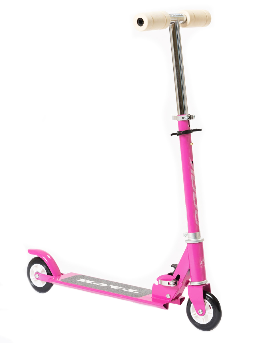 фото Самокат rook детский tach (колеса 100мм рама alu) складной розовый
