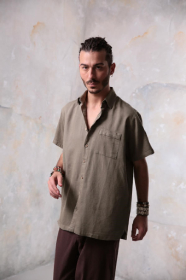 

Рубашка мужская Saman Butik 19122 бежевая M (доставка из-за рубежа), Бежевый, 19122