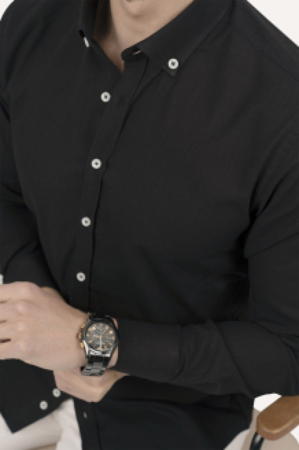 Рубашка мужская Etikmen 258 черная 2XL (доставка из-за рубежа)