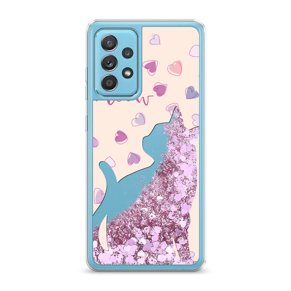 

Жидкий чехол с блестками "Прозрачный кот" на Samsung Galaxy A52s