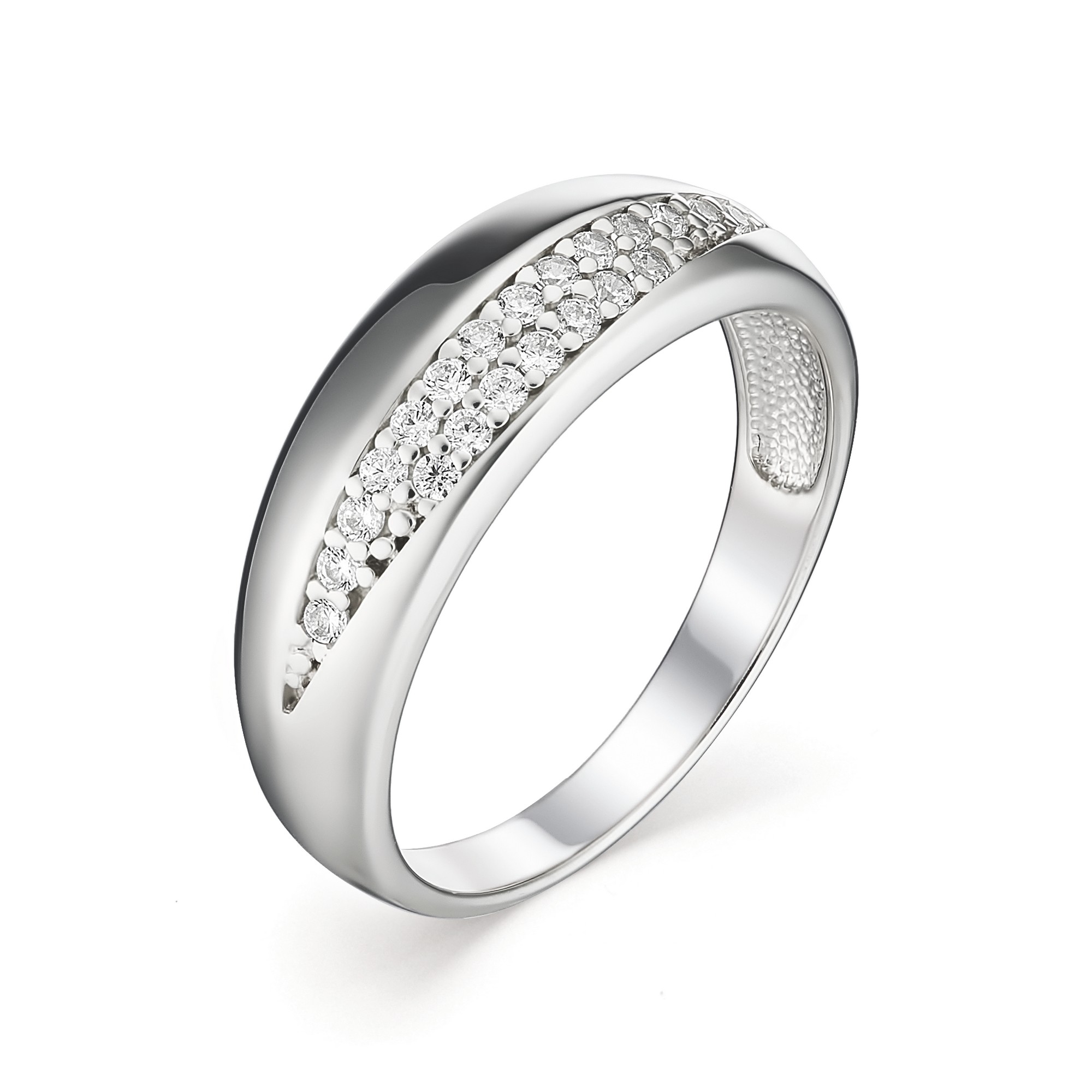 

Кольцо женское АЛЬКОР 01-1273/00КЦ-00 из серебра, фианит, р. 18.5, 01-1273/00КЦ-00