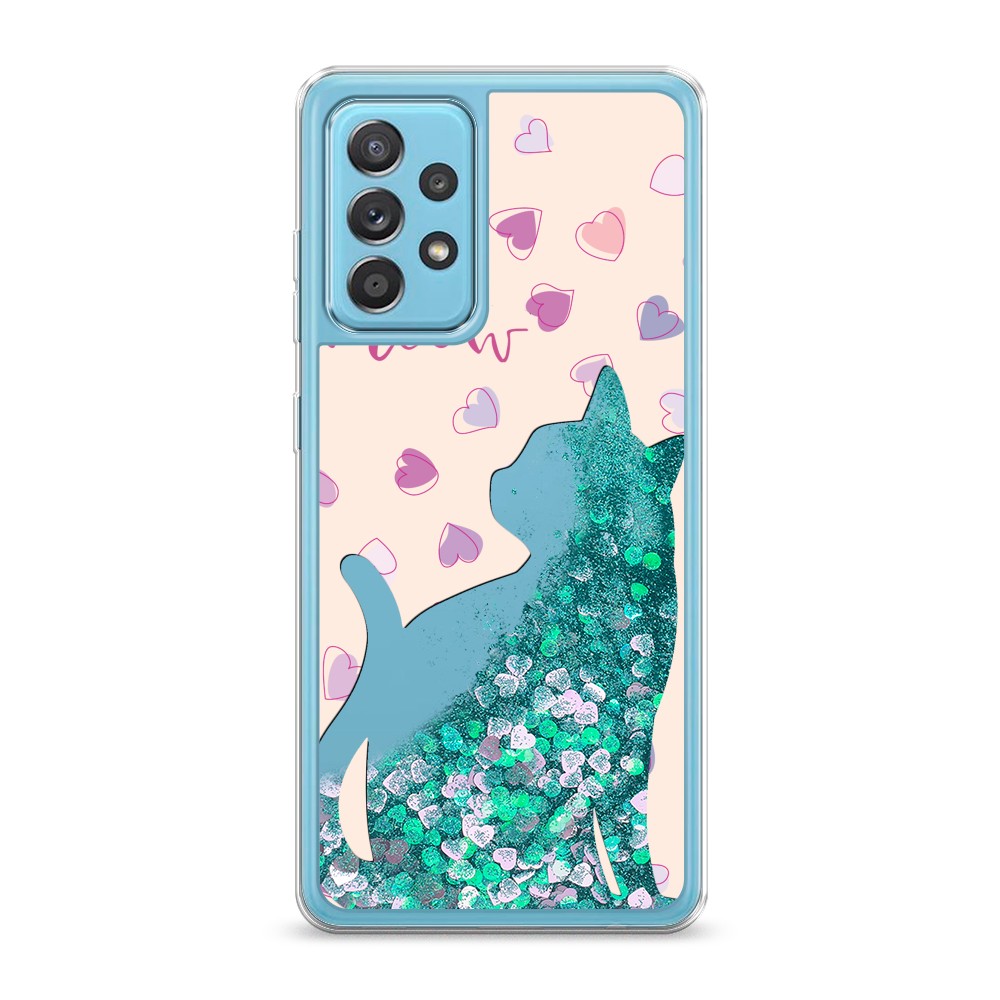 

Жидкий чехол с блестками "Прозрачный кот" на Samsung Galaxy A52s, 2106595-1
