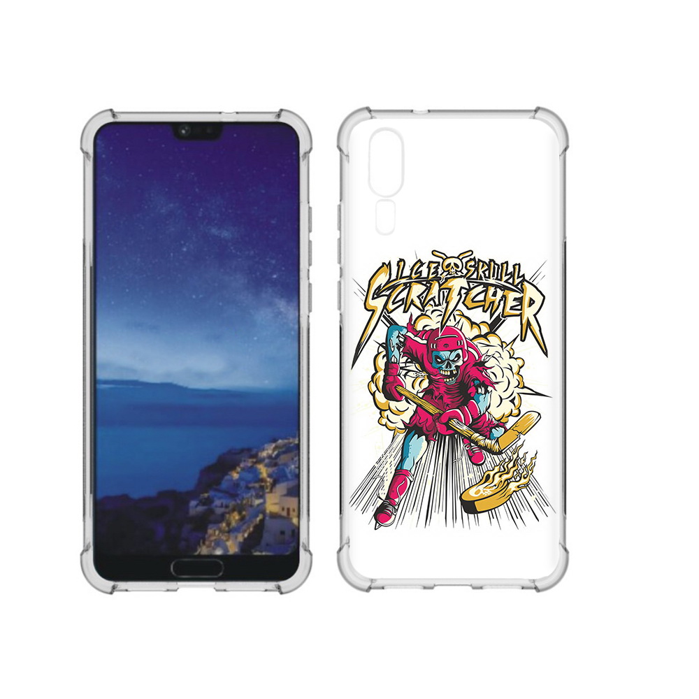 

Чехол MyPads Tocco для Huawei P20 нарисованный скелет хоккеист (PT108006.52.514), Прозрачный, Tocco