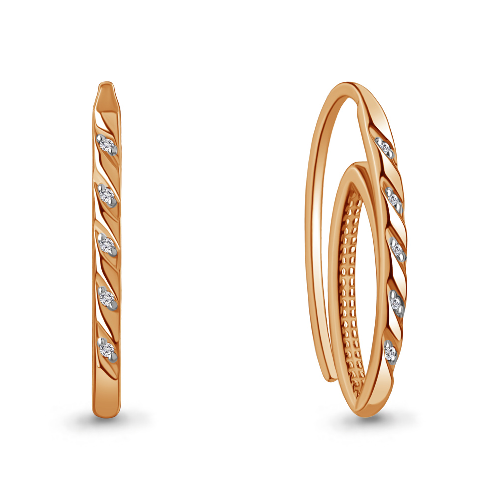 

Серьги из серебра с бриллиантом Aquamarine 40283, 040283_925_з