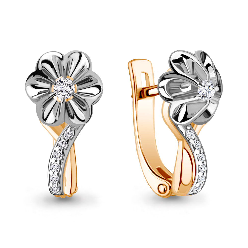 

Серьги из красного золота с бриллиантом Aquamarine 942997Ак, 942997Ак_585_кз