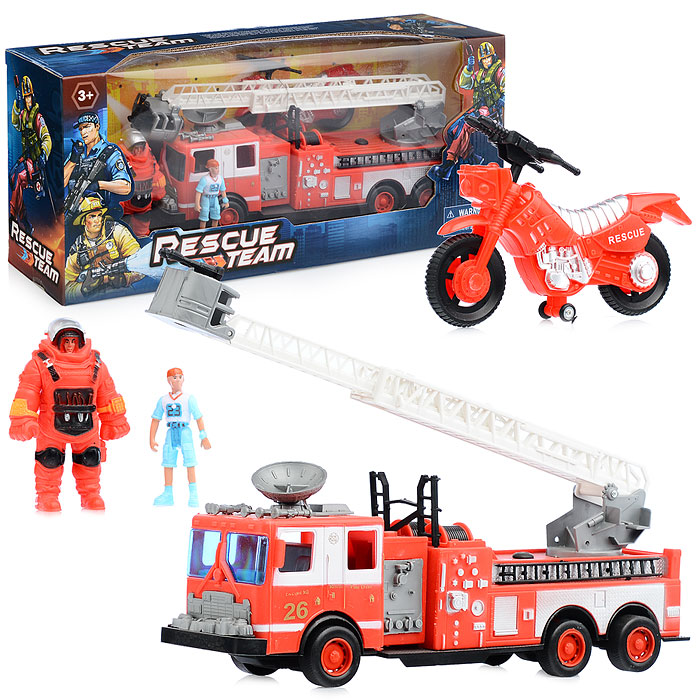 Oubaoloon Пожарный, мотоцикл, пожарная машина, пожарный, ребенок