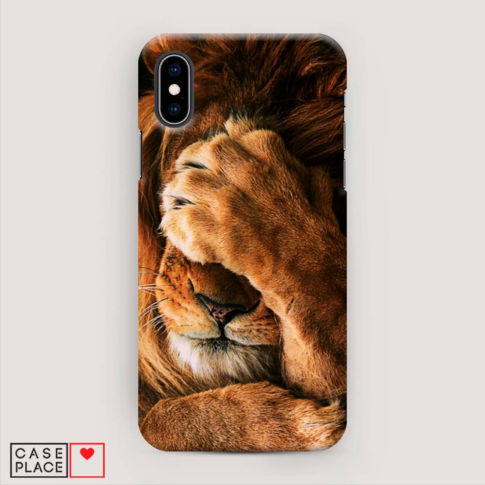 

Пластиковый чехол "Львиный стыд" на Apple iPhone X (10), 11020-1