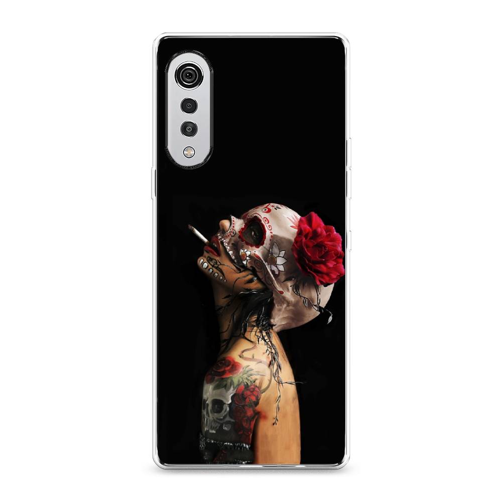 

Чехол Awog на LG Velvet 4G/5G "Девушка с черепом", 84450-9