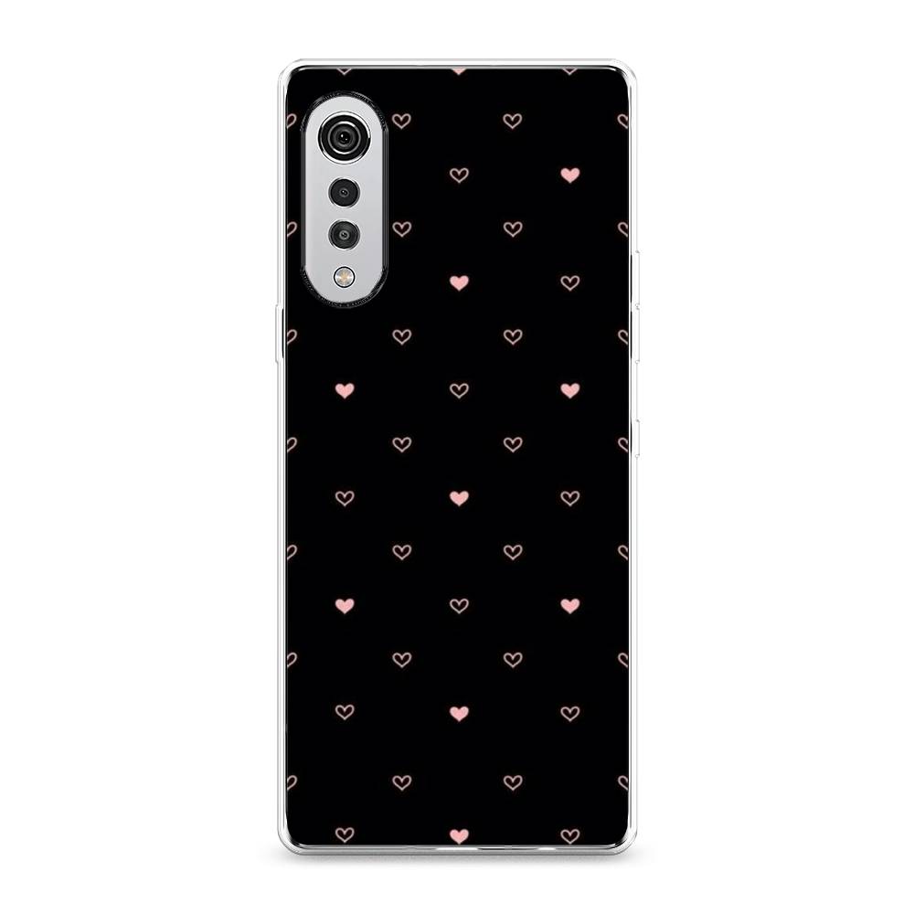 

Чехол Awog на LG Velvet 4G/5G "Черный фон и сердечки", 84450-3