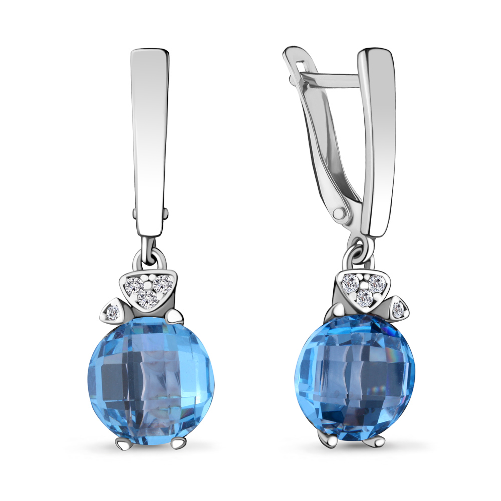

Серьги из серебра с топазом Aquamarine 4728492А_925_р, 4728492А_925_р