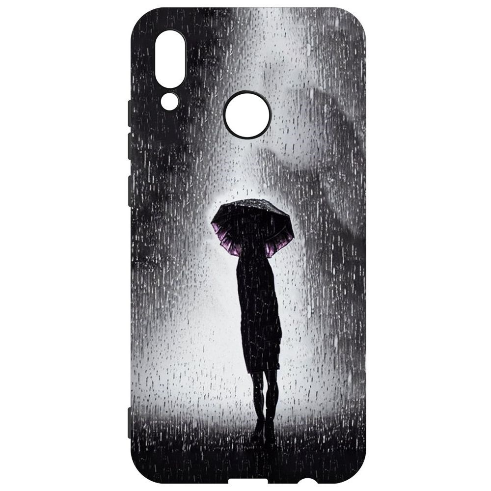 

Чехол-накладка Софт Ночная крипота для Huawei P Smart (2019), Черный