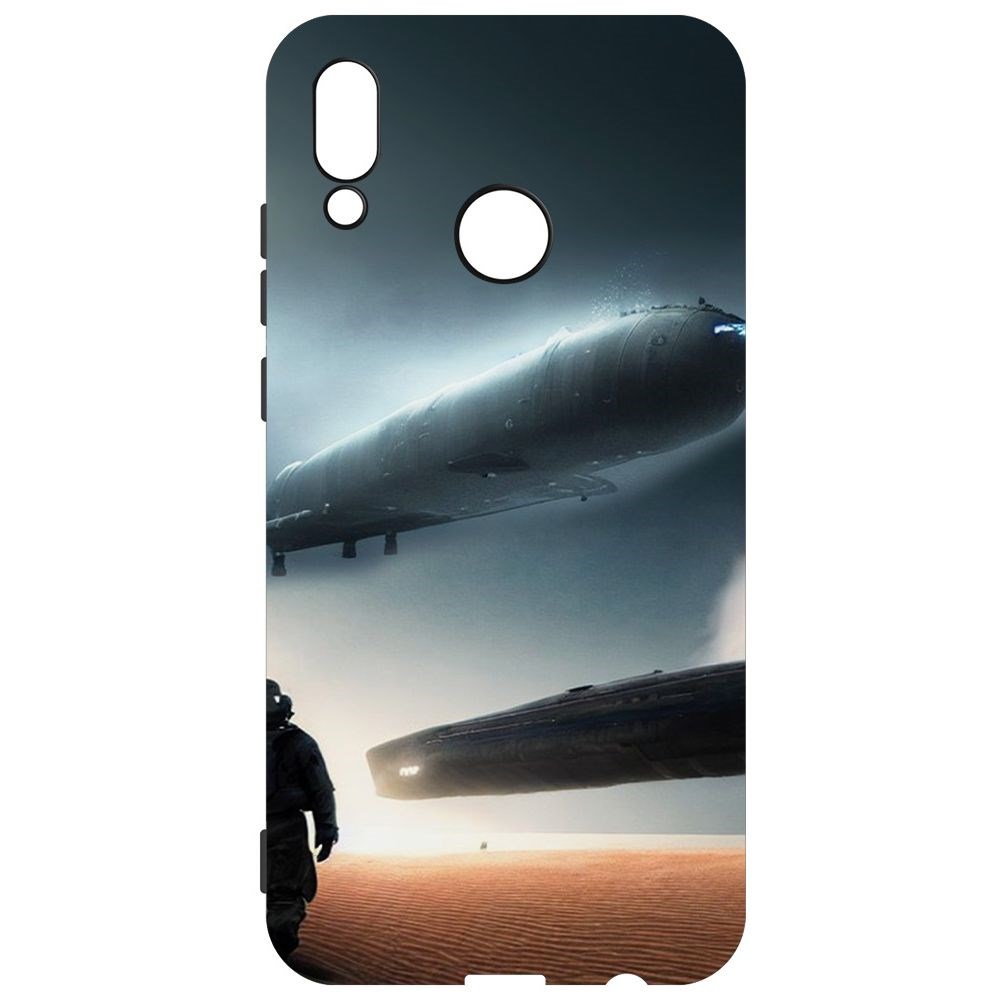 

Чехол-накладка Софт Пора лететь для Huawei P Smart (2019), Черный