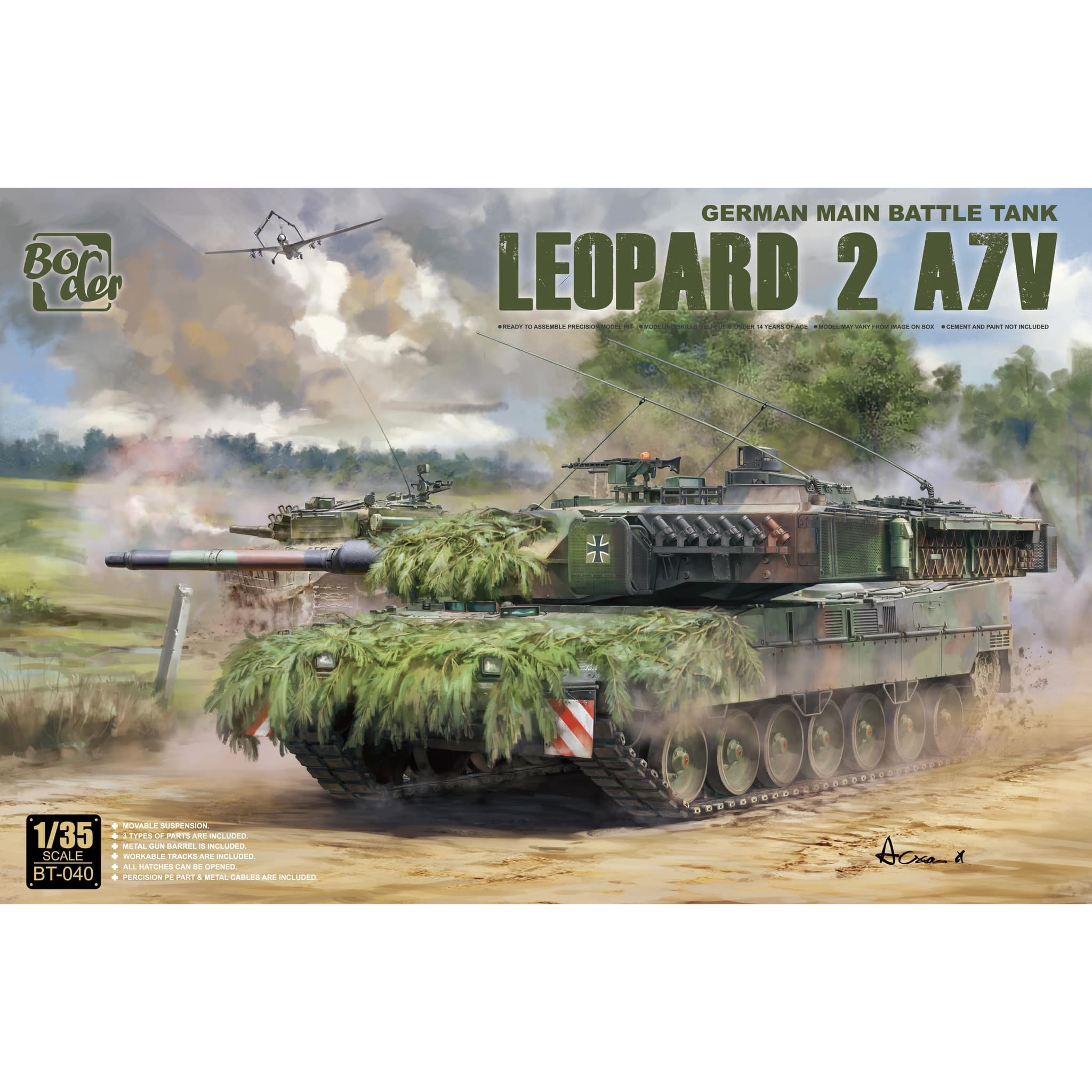 

Сборная модель Border Model Немецкий танк Leopard 2A7V BT-040