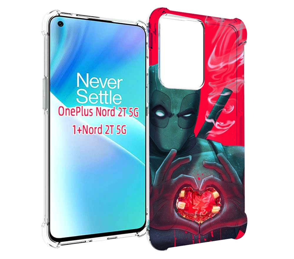 

Чехол MyPads дедпул-в-сердце для OnePlus Nord 2T, Прозрачный, Tocco