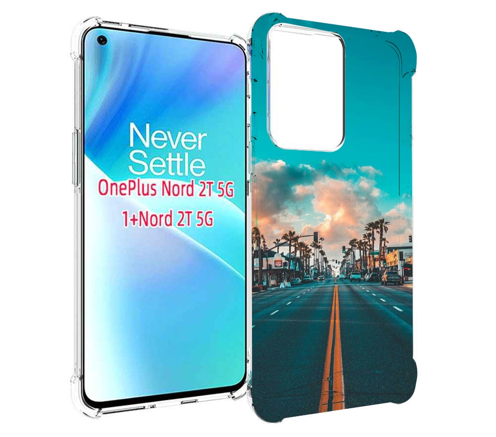 

Чехол MyPads дорога-в-лос-анджелес для OnePlus Nord 2T, Прозрачный, Tocco