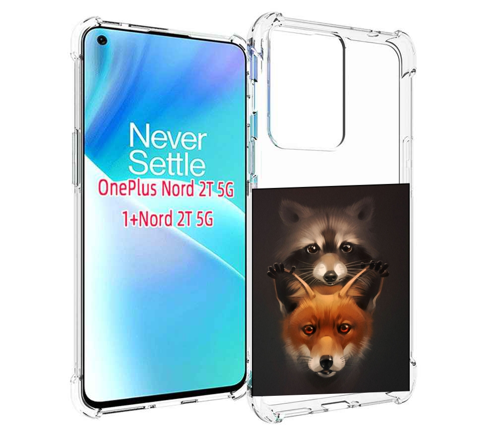 

Чехол MyPads енотик-лисенок для OnePlus Nord 2T, Прозрачный, Tocco
