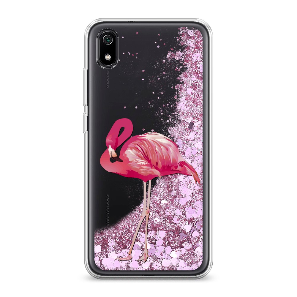 

Жидкий чехол с блестками "Застенчивый фламинго" на Xiaomi Redmi 7A, 35494-1