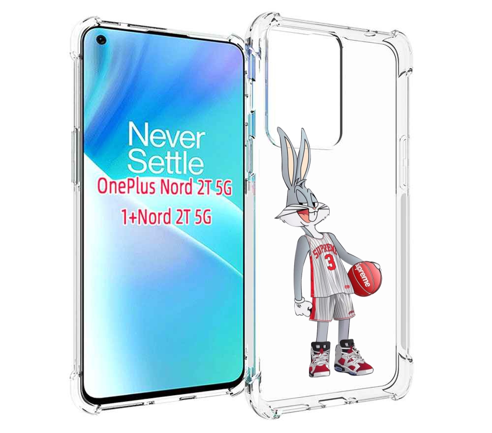 

Чехол MyPads заяц-баскетболист женский для OnePlus Nord 2T, Прозрачный, Tocco