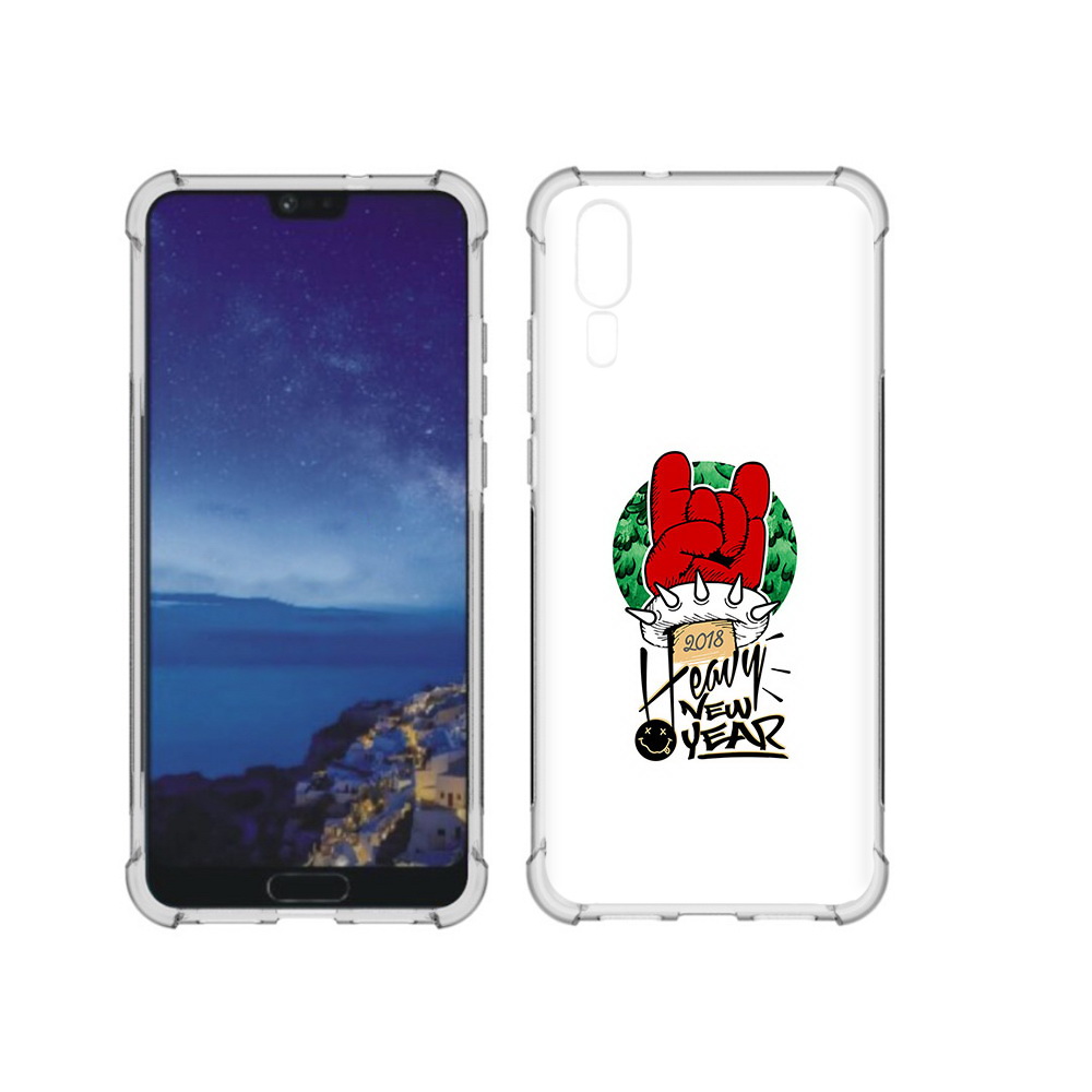 

Чехол MyPads Tocco для Huawei P20 Гангстер новый год (PT108006.52.53), Прозрачный, Tocco