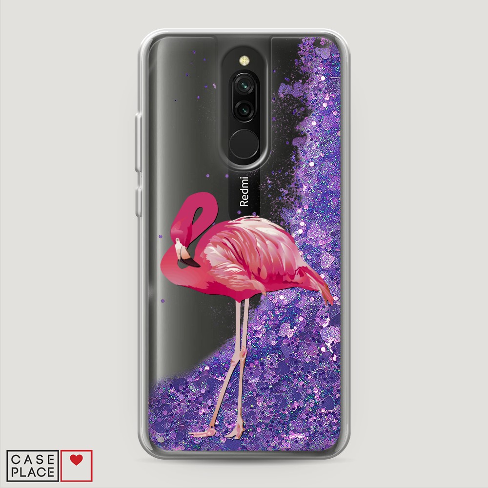 

Чехол Awog на Xiaomi Redmi 8 "Застенчивый фламинго", Разноцветный, 37192-1