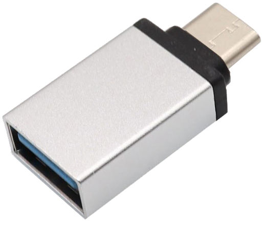 

Переходник GSMIN USB - microUSB (Серебристый)