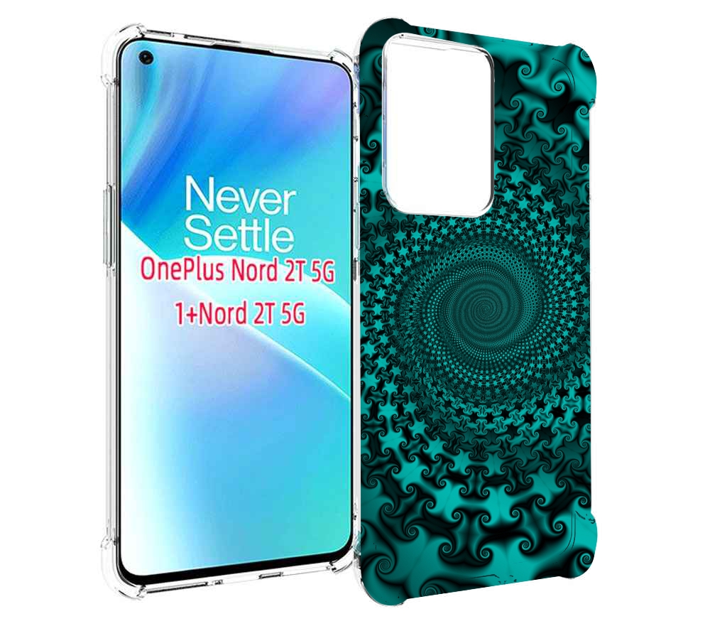 

Чехол MyPads зеленый-гипноз для OnePlus Nord 2T, Прозрачный, Tocco