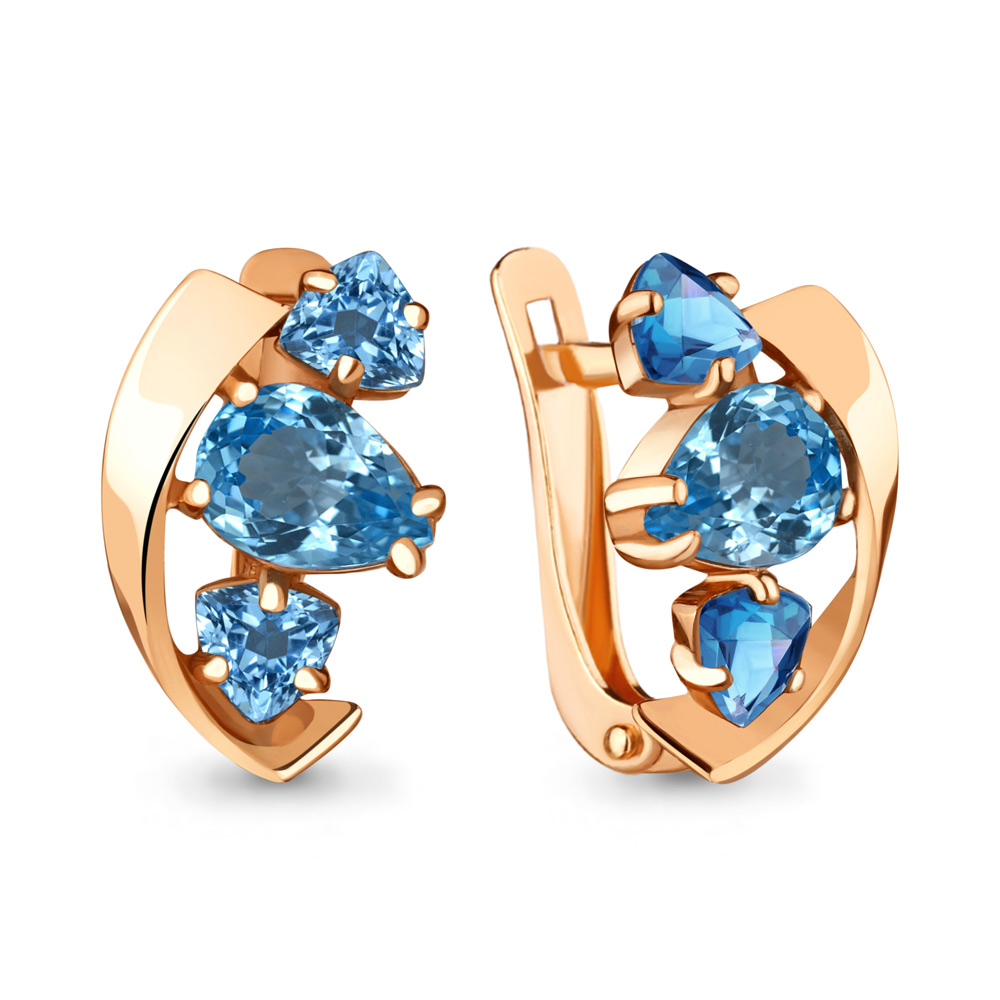 

Серьги из красного золота с топазом Aquamarine 4731505_585_кз, 4731505_585_кз