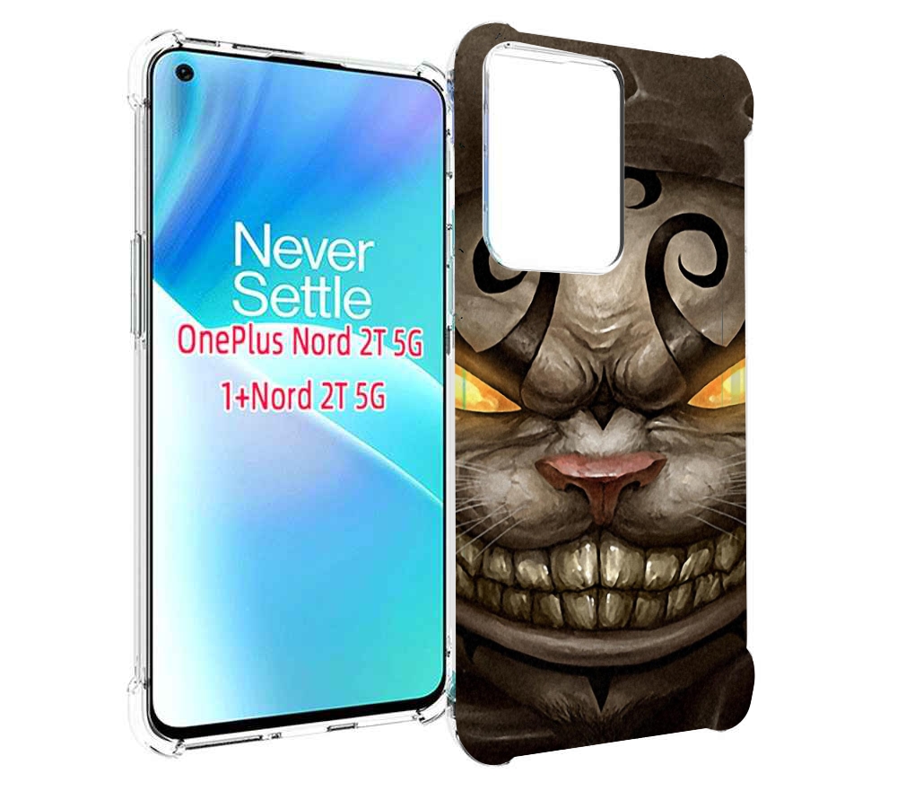 

Чехол MyPads злой котик с желтыми глазами для OnePlus Nord 2T, Прозрачный, Tocco