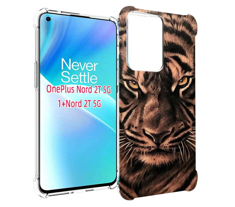 

Чехол MyPads злой-большой-тигр для OnePlus Nord 2T, Прозрачный, Tocco