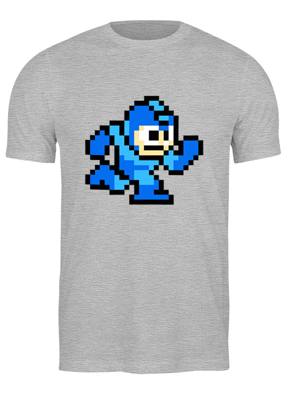 

Футболка мужская Printio Mega man (8-bit) серая M, Серый, Mega man (8-bit)