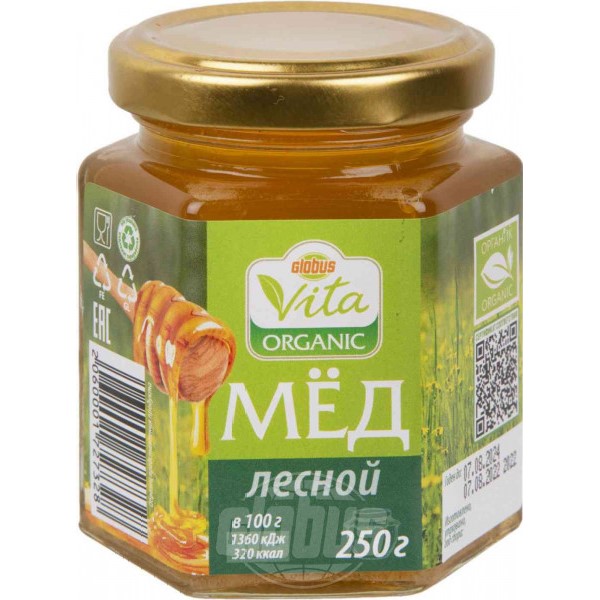 

Мед Globus Vita Organic лесной 250 г