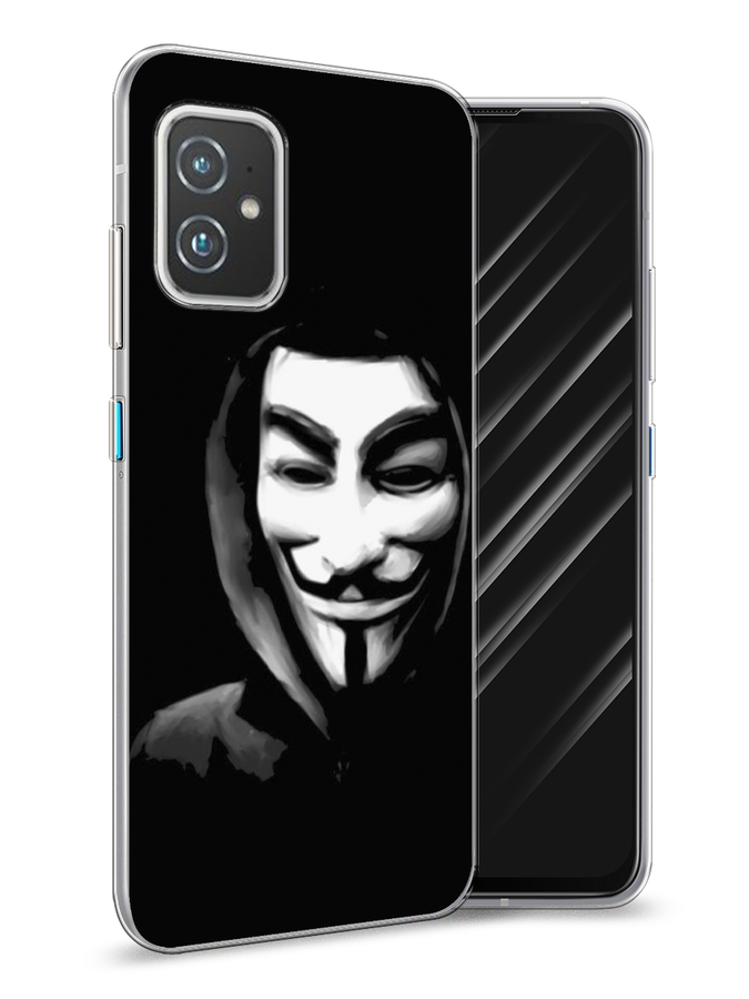 

Чехол Awog на Asus ZenFone 8 "Анонимус", Черный;серый;белый, 44450-5