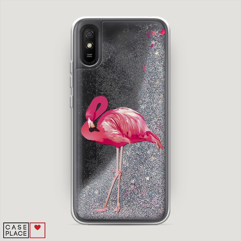 

Чехол Awog на Xiaomi Redmi 9A "Застенчивый фламинго", Разноцветный, 38991-1
