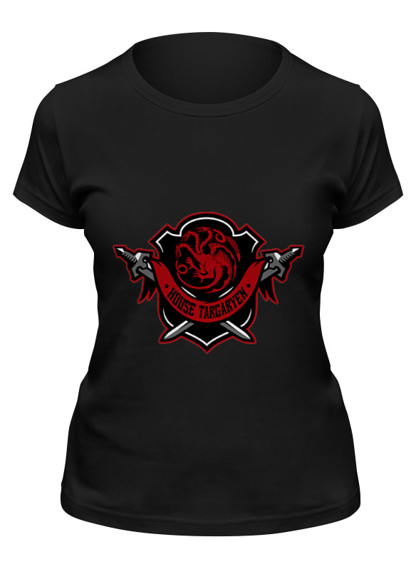 

Футболка женская Printio House targaryen черная L, House targaryen